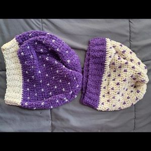 Set of Chenille Slouch Beanie Hats